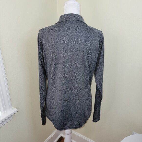 WSU Cougar Quarter Zip Long Sleeve Sweat Jacket Heathered Gray Women's Size M - Picture 4 of 14